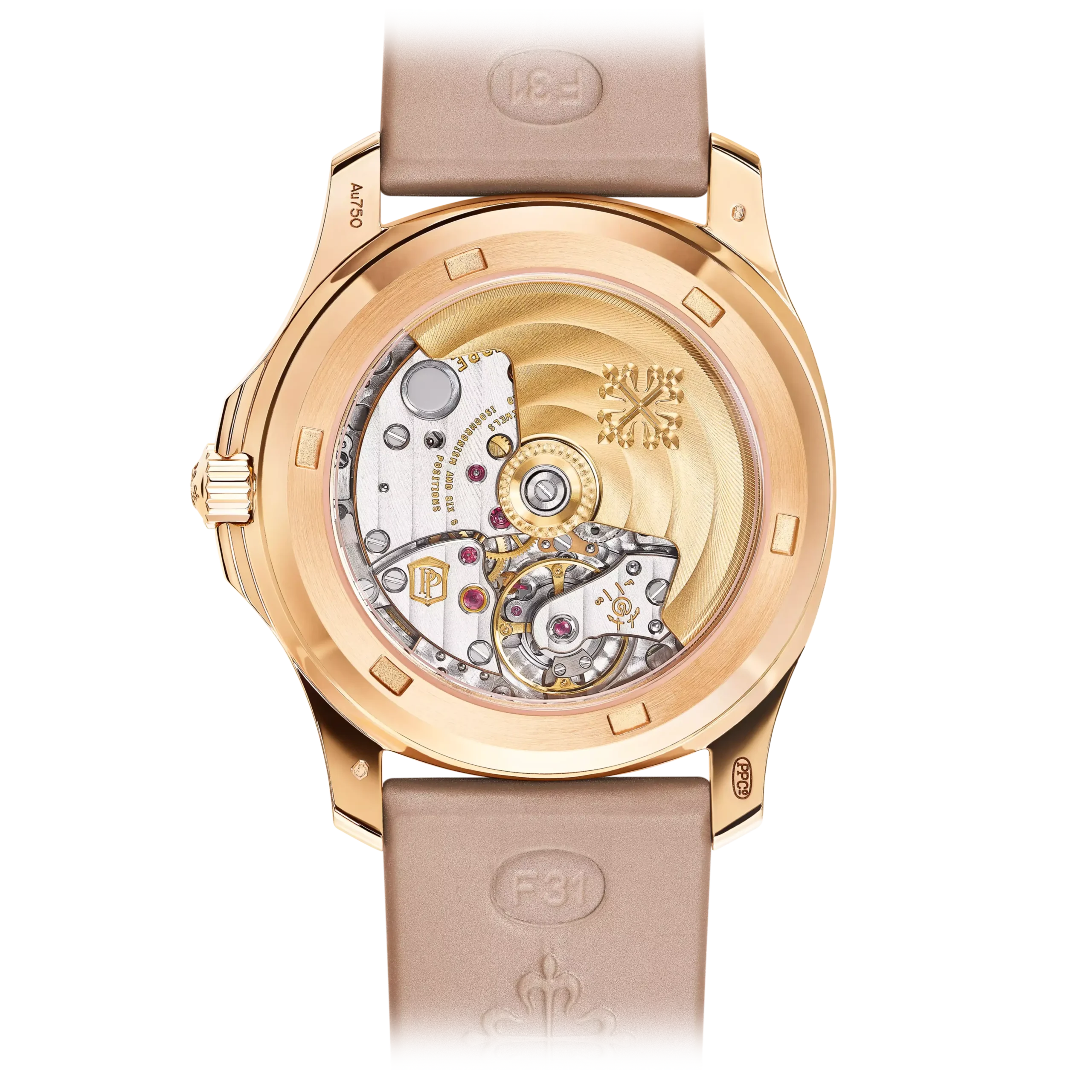 Patek Philippe Aquanaut Luce 5072R-001 rose gold caseback automatic movement