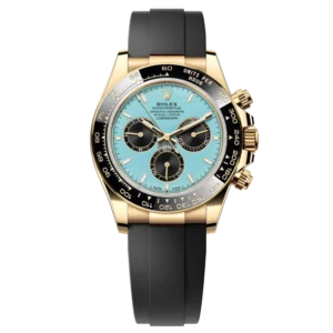Rolex Daytona 126518LN yellow gold with turquoise dial and Oysterflex bracelet